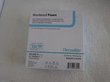 (Pack Of 10) 4" Round Waterproof Bordered Foam Wound Dressing by DermaRite