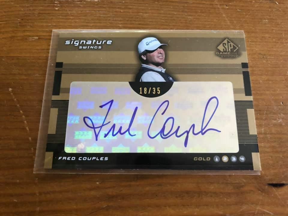 Fred Couples 2003 Signed SP Signature Swing 2.5 x 3.5 Upper Deck Card 18/35