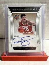2021-22 National Treasures of the Hall Autograph Ralph Sampson 1/99 AUTO ROCKETS