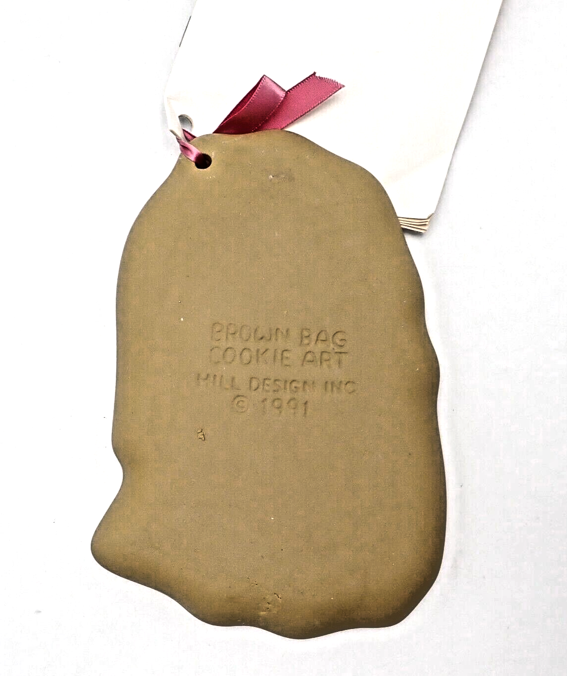 Brown Bag Cookie Art Mold 1991 Angel Holding Star Retired Hill Paper