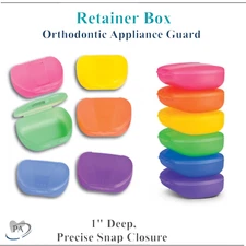 Dental Orthodontic Denture Storage Case Retainer Box Mouth guard Container 1/100