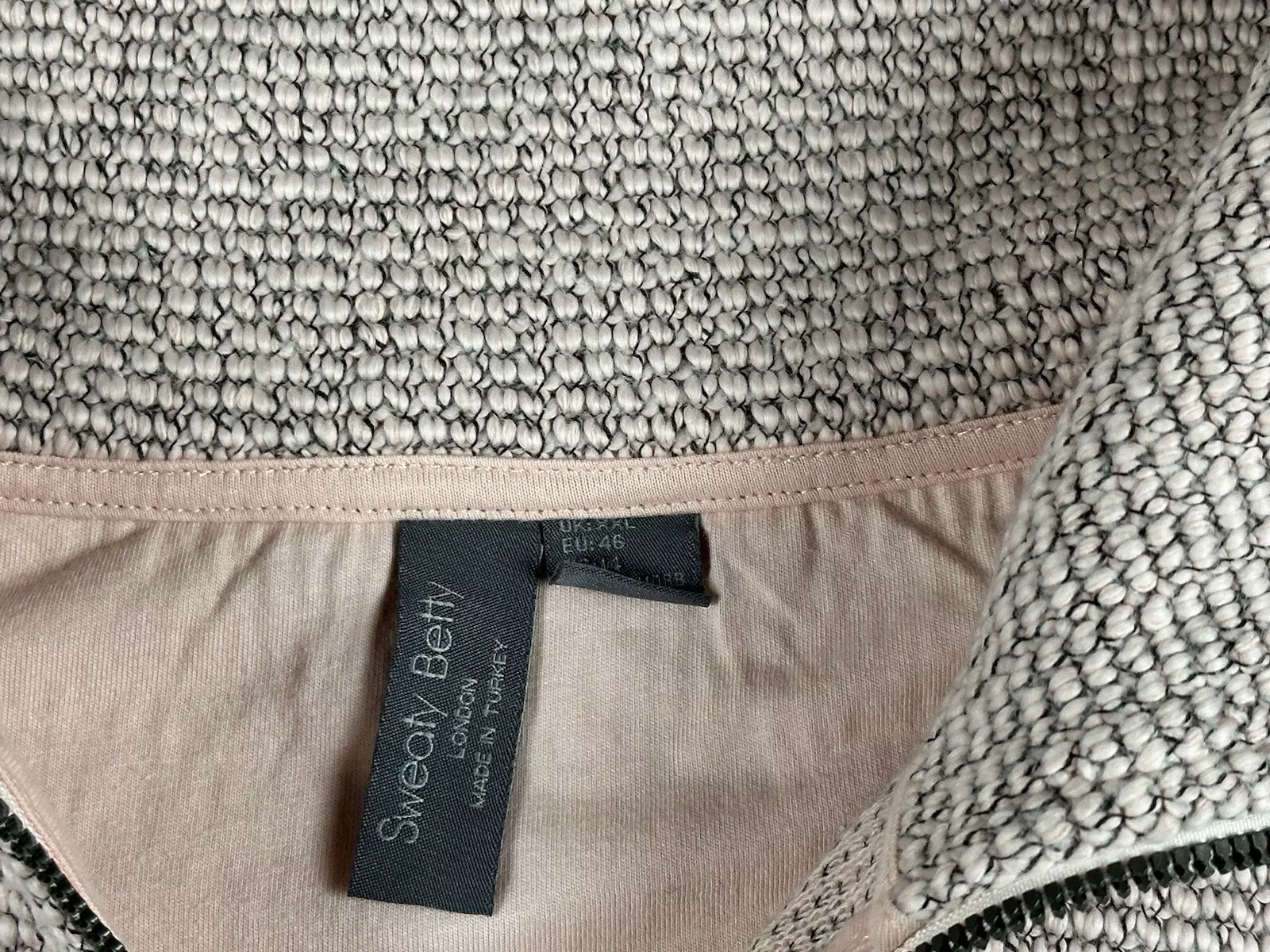 sweaty-betty pullover 1/4 zip oversized collar lagon sweatshirt