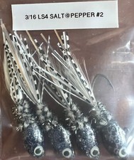 Hand Tied Hackle Tail Crappie Jigs Made in The USA 1/16th Ounce #4 or 6 Hook New
