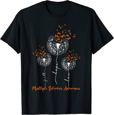 Faith Hope Dandelion Multiple Sclerosis Awareness Unisex T-Shirt