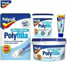 Multi Purpose Filler Powder or Ready Mixed Polycell Polyfilla One Hour Caulk
