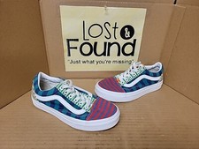 VANS Old Skool Skate Shoes Stripes Multi Color Block Unisex Low Top 5.5 W / 4 M