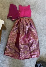 New Pink/purple Brocade Lengha