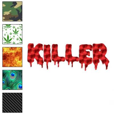 Killer Blood Font, Vinyl Decal Sticker, 40 Patterns & 3 Sizes, #1605