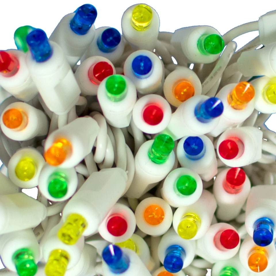 UL Listed LED Multi White Wire Christmas String Lights Twinkle 5MM Mini 50L Sets - Image 2 of 4