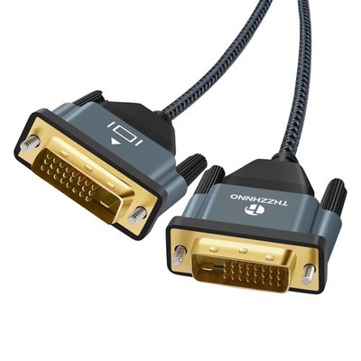 DVI to DVI Cable 3.3FT, Gold-Plated & Braided Male DVI-D 24+1 to DVI Cable Su...