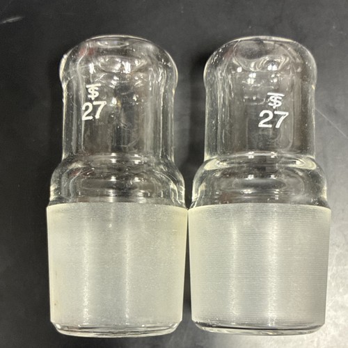 Set of 5: Hollow Glass Stoppers: Size 27 for Biological Chemical Laboratory