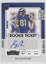 2021 Panini Contenders Rookie Ticket Variation Ben Skowronek #257 Auto 0b3