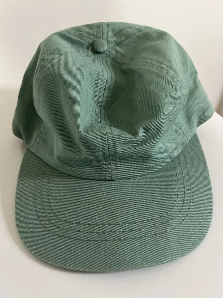 Gorra de cuero vintage Tommy Hilfiger verde bordado escudo de león correa Foto 2 de 4