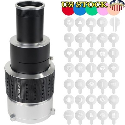 Bowens Mount Optical Snoot Kit Adjustable Focus Color Filters Gobos Photography