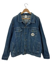 Vtg Mickey Mouse Walt Disney Studios Embroidered Denim Jacket Large Excellent