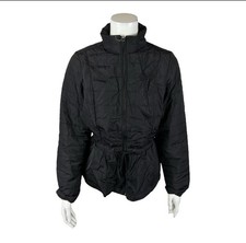 zuda giacca donna peplo nero zip-fronte puffer taglia small (veste come media)