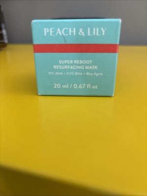 Peach & Lily Super Reboot Resurfacing Face Mask~ Travel Size 0.67oz~New with Box