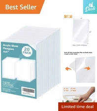 Acrylic Sheets 4x6" Pack of 20 - Ultimate Glass Alternative for Projects