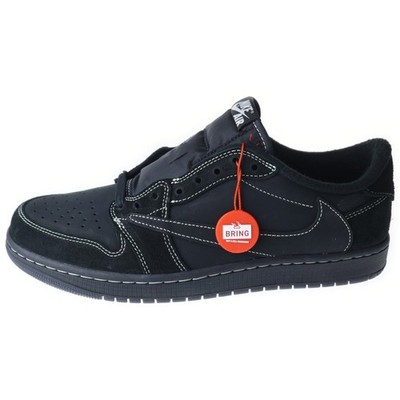 NIKE x TRAVIS SCOTT AIR JORDAN 1 LOW OG SP BLACK PHANTOM TOP SNEAKERS Used 15278