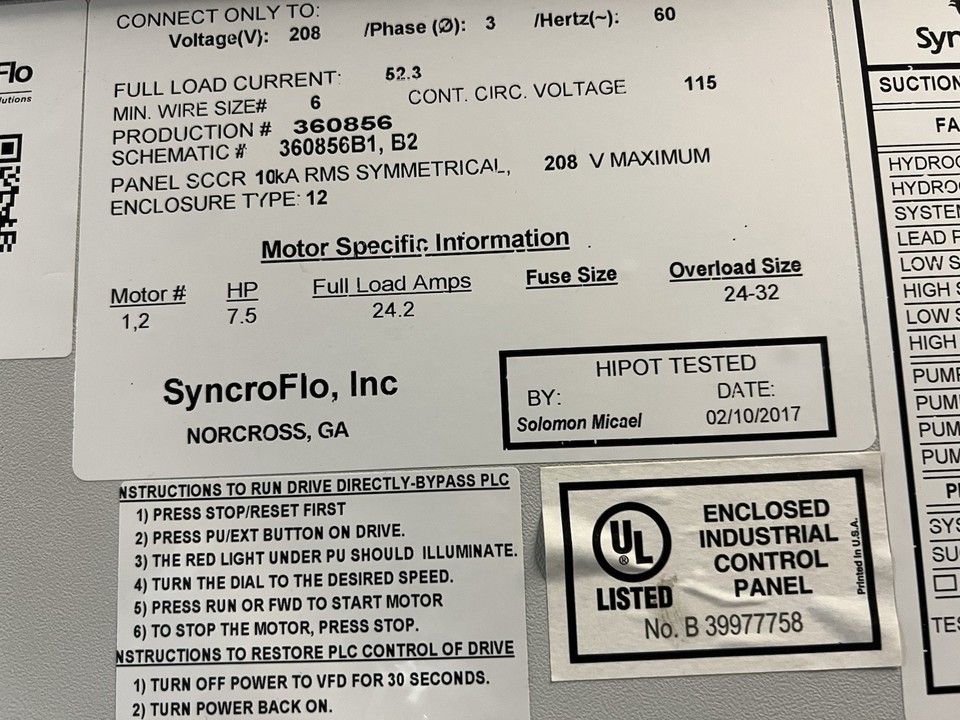 Syncroflo, Dual Pumping System Controller. | eBay