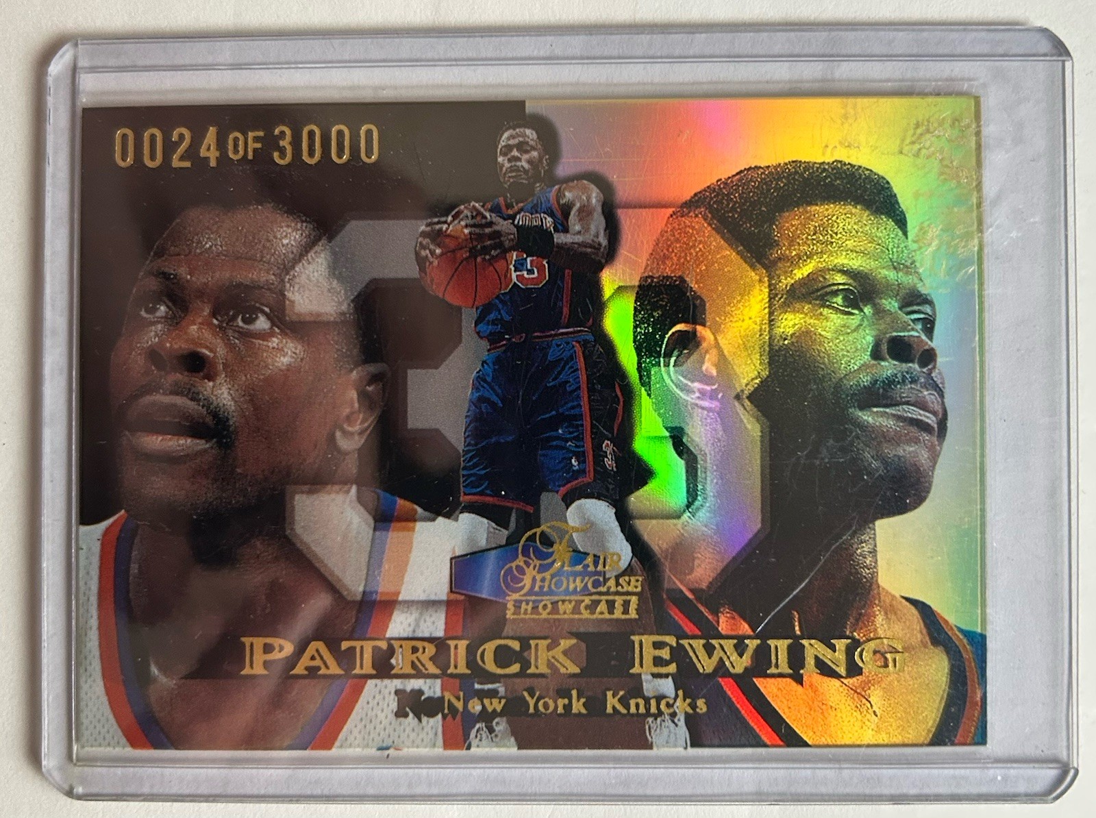 1998-99 Flair Showcase Basketball Patrick Ewing Row 1 Card #41  #'ed /3000