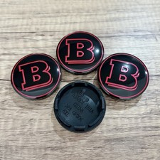 4x 56MM Nabendeckel Für Smart 451 453 Brabus Felgendeckel Radkappen Schwarz Rot