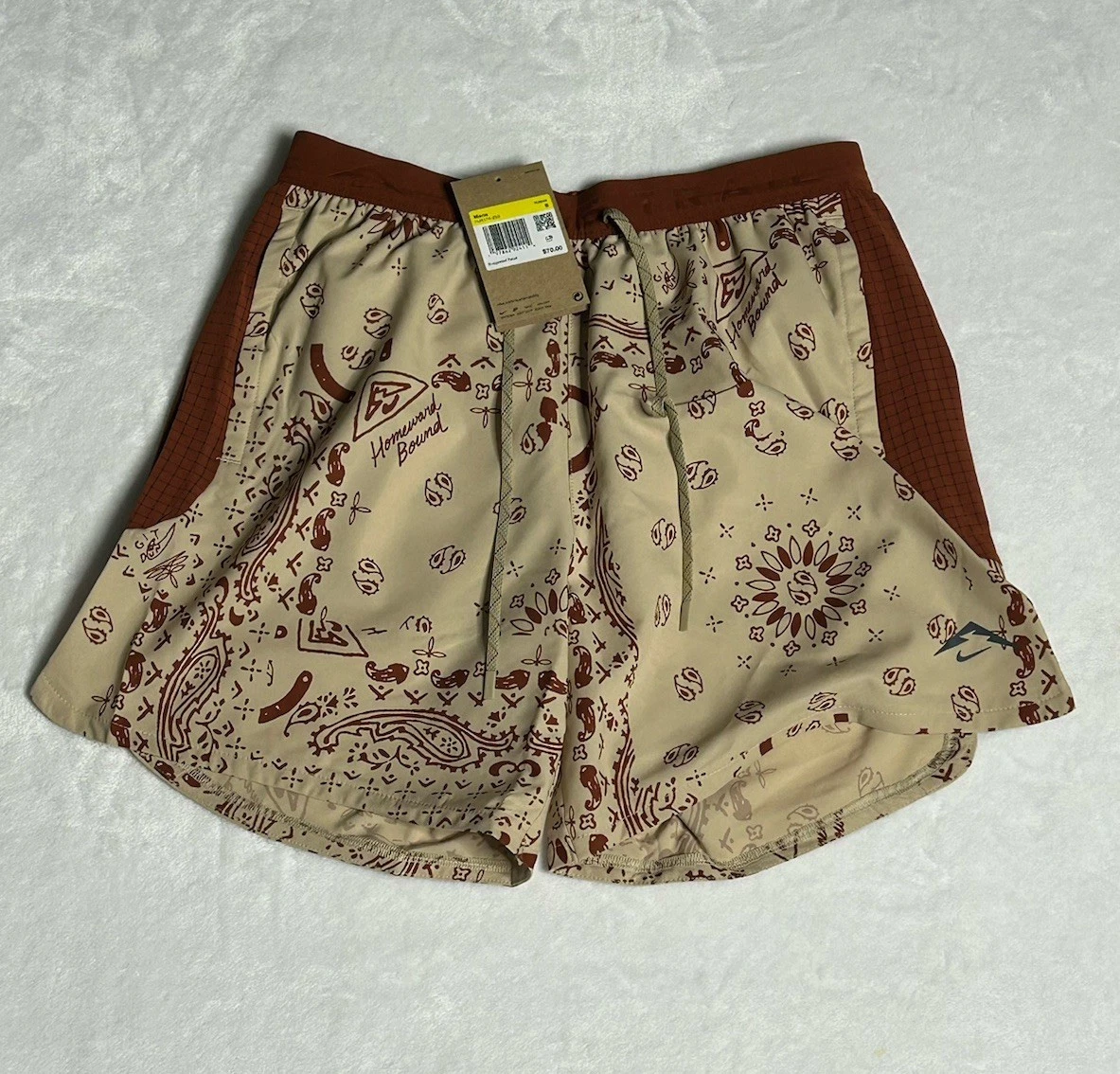 Nike Dri-Fit Trail 6" Brief-Lined Running Shorts Brown HJ4174-253 Men Sz S