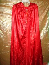 Red Hooded Full Length Cape - Red Riding Hood, Witch, Devil, Vampire - One Size