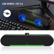 Bluetooth  USB Wired Computer Speakers for Computer Desktop Laptop Monitor USA