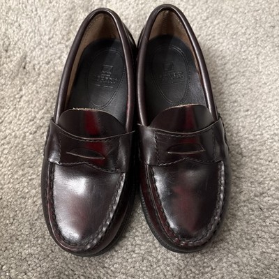 4 Or 5 Year Old Child s Newport Burgundy Leather Sperry Top-Sider 11 M