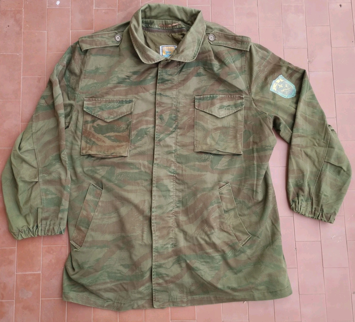 BOSNIAN ARMY ARBiH TIGERSTRIPE LIZARD CAMOUFLAGE JACKET YUGOSLAV WAR PATCH XL