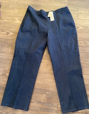 NWT Alfred Dunner Classic Fit Pants Jeans Women Size 18 Elastic Waist