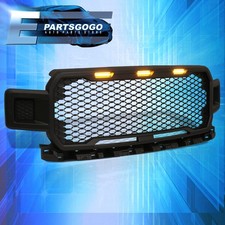 For 18-20 Ford F150 Front Grille Bumper Mesh Raptor Style Grill Led Drl Lights