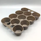 Vintage Griswold Cast Iron No. 10 Popover Muffin Pan 948A Erie PA. USA - 11 Cup