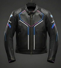 BMW Motorrad Leather Motorcycle Jacket Premium Cafe Racer Style CE Armored