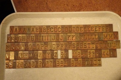 NEW HERMES Double Line Block Engraving Font Master Copy Set 35-313 ''Small Caps''
