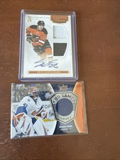 Hockey 12 Panini Treads Eric Gustafsson /499 Jersey, AUTO: 16 UD J.Halak Jersey