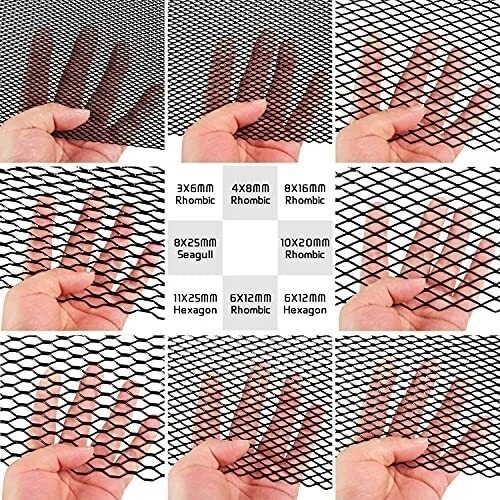 40x13 Inch Universal Car Grill Mesh Aluminum Grille Insert Bumper Rhombic Hole