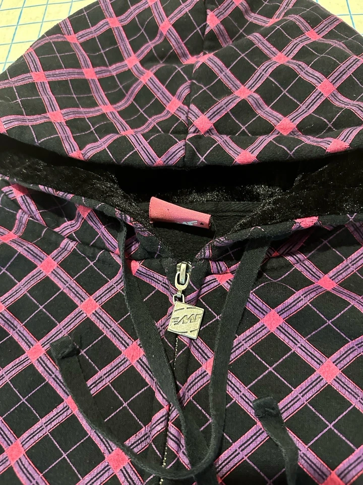 Sudadera De Colección FMF Racing Para Mujer’s AOP Cremallera Completa Capucha Moto Y2K Rosa Punk Grunge Foto 4 de 4