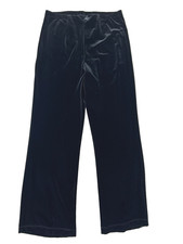 Chicos 0 Velvet Pants 4-6 Black Pull On Relaxed Leg Velour Travelers USA Made