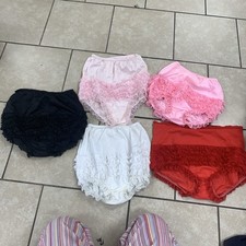 Vtg Square Dance Bloomers LOT Lace Ruffles Nylon Petti Pants Size Medium Small