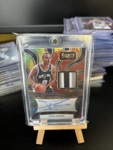 2024 Select Tony Parker Auto MEM Patch Prizm /25 San Antonio Spurs NBA HOF