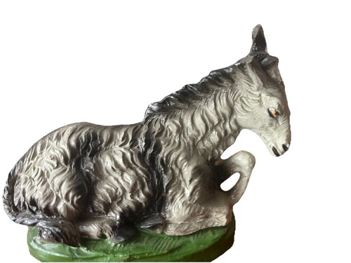 Juego de Belén Vintage 9 Piezas Hecho en Italia Tiza Burro - Una Oreja - Imagen 11 de 23