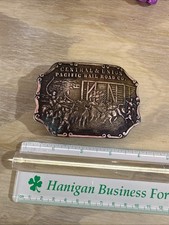 Central Union Pacific Railroad Co. Western Bronze Cattle Bergamot Belt Buckle