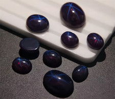 High quality Oval Cabochon Purple Star Sapphi...