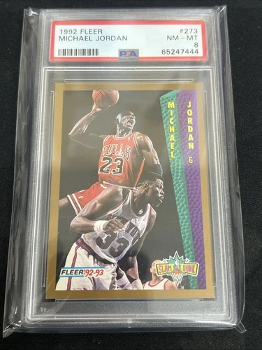 1992 Fleer #273 Michael Jordan PSA 8 CHICAGO BULLS HOF CARD LEGEND