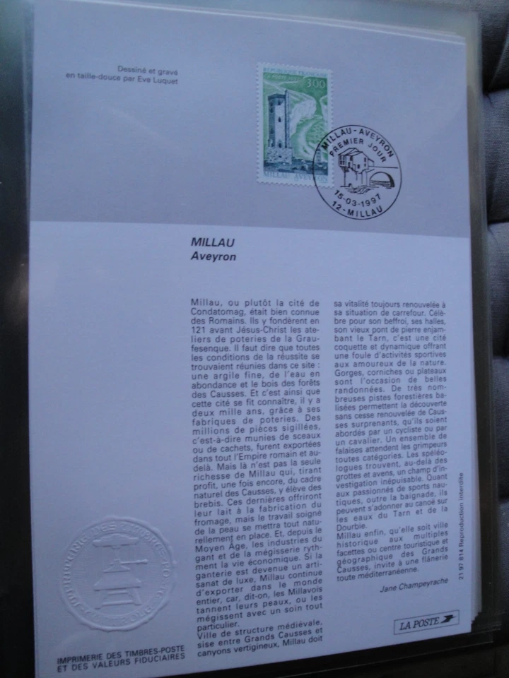 Notice philatélique 1er Jour du n° 3079 de 1997 - Photo 1/1