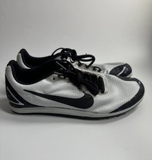 Nike Men 6/Women 7.5 Zoom Rival D 10 Pure Platinum/Black Track Spikes 907566-002