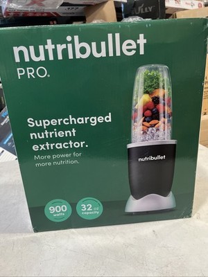NutriBullet 900 Pro BONUS BOX NEW 2 24oz Cups, 1 32oz Colossal Cup & 3 Flip Lids