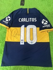 Carlos Tevez signed Boca Juniors football shirt with Proof & ACG authentication